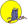 Gif animé vautour vole soleil